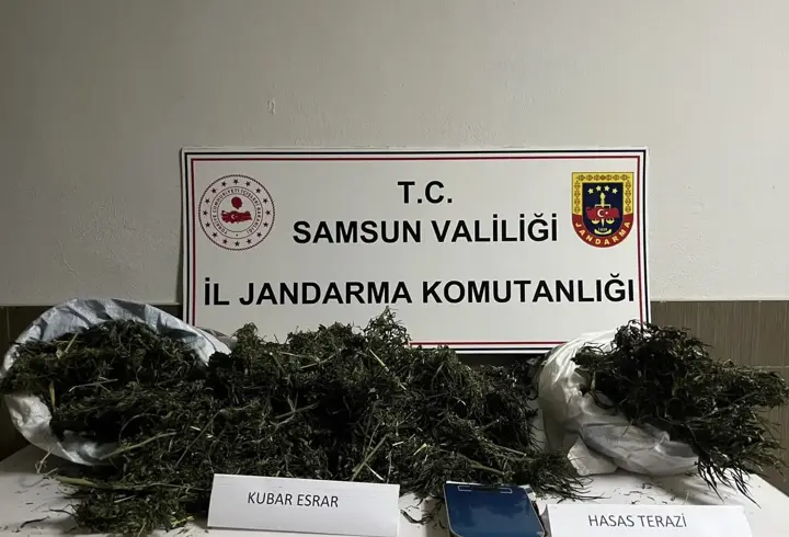 Samsun’da uyuşturucu operasyonu: 3,5 kilo kubar esrar ele geçirildi