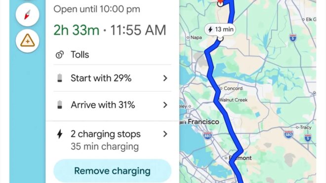 Google, Android Auto temelli elektrikli araçlar için Maps temelli bir şarj güncellemesi yayımladı