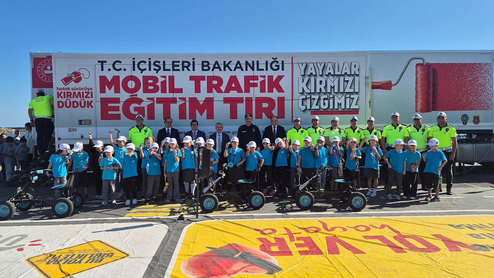 Tekirdağ'da İçişleri Bakanlığı'na bağlı tırla eğitim
