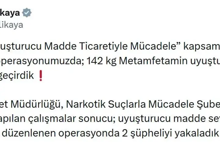 Şırnak'ta 142 kilo metamfetamin ele geçirildi: 2 gözaltı