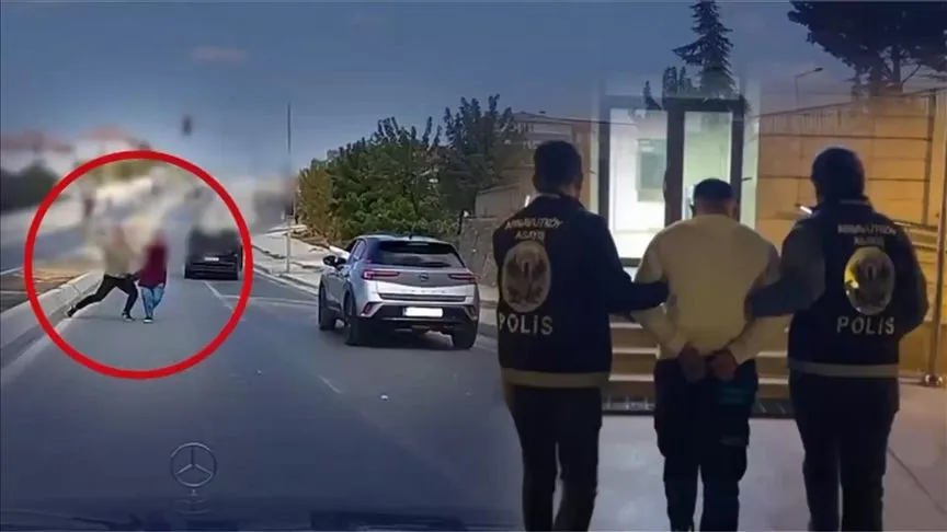 İstanbul'da trafikte bir sürücüye taşla saldıran kişi yakalandı