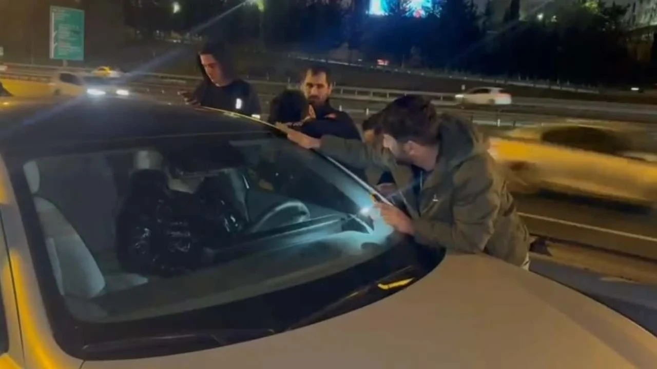 TEM Otoyolu'nda uyuyakalan sürücü baltayla uyandırıldı