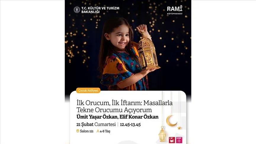 Rami Kütüphanesi'nde çocuklara özel "İlk Orucum, İlk İftarım" etkinliği düzenlenecek