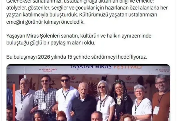 Yaşayan Miras Şölenleri, 2025 yılındaki yolculuğunu tamamladı