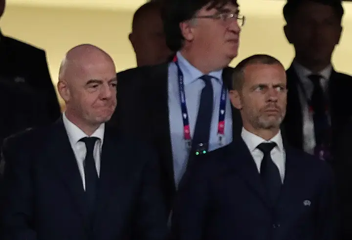 FIFA Başkanı Infantino ve UEFA Başkanı Ceferin, savaş suçlarına yardım etmekle suçlanıyor