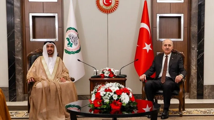 TBMM Başkanı Kurtulmuş, Arap Parlamentosu Başkanı Alyammahi ile görüştü