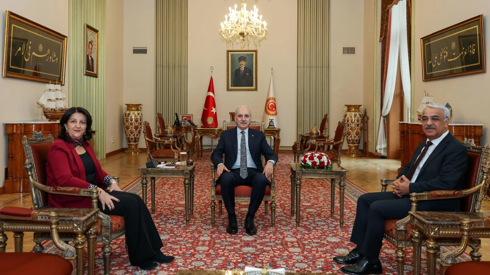 DEM Parti heyeti TBMM Başkanı Kurtulmuş ile bir araya geldi