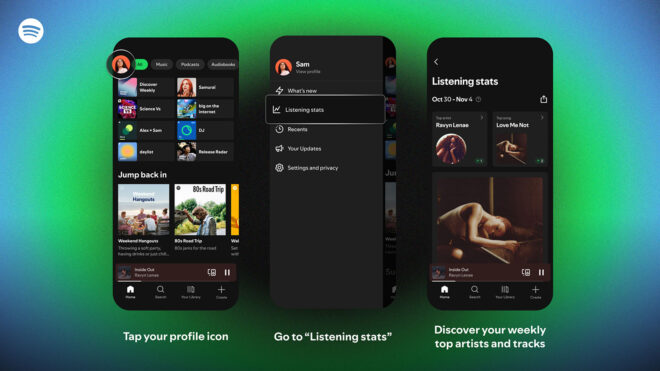 Spotify, haftalık dinleme istatistikleri göstermeye başladı