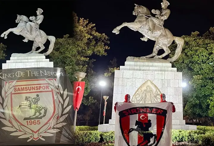 UEFA Konferans Ligi mücadelesi öncesi Samsun'da gece nöbeti