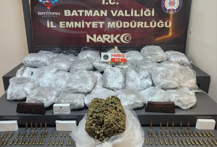 Batman'da 20 kilo 400 gram uyuşturucu ele geçirildi