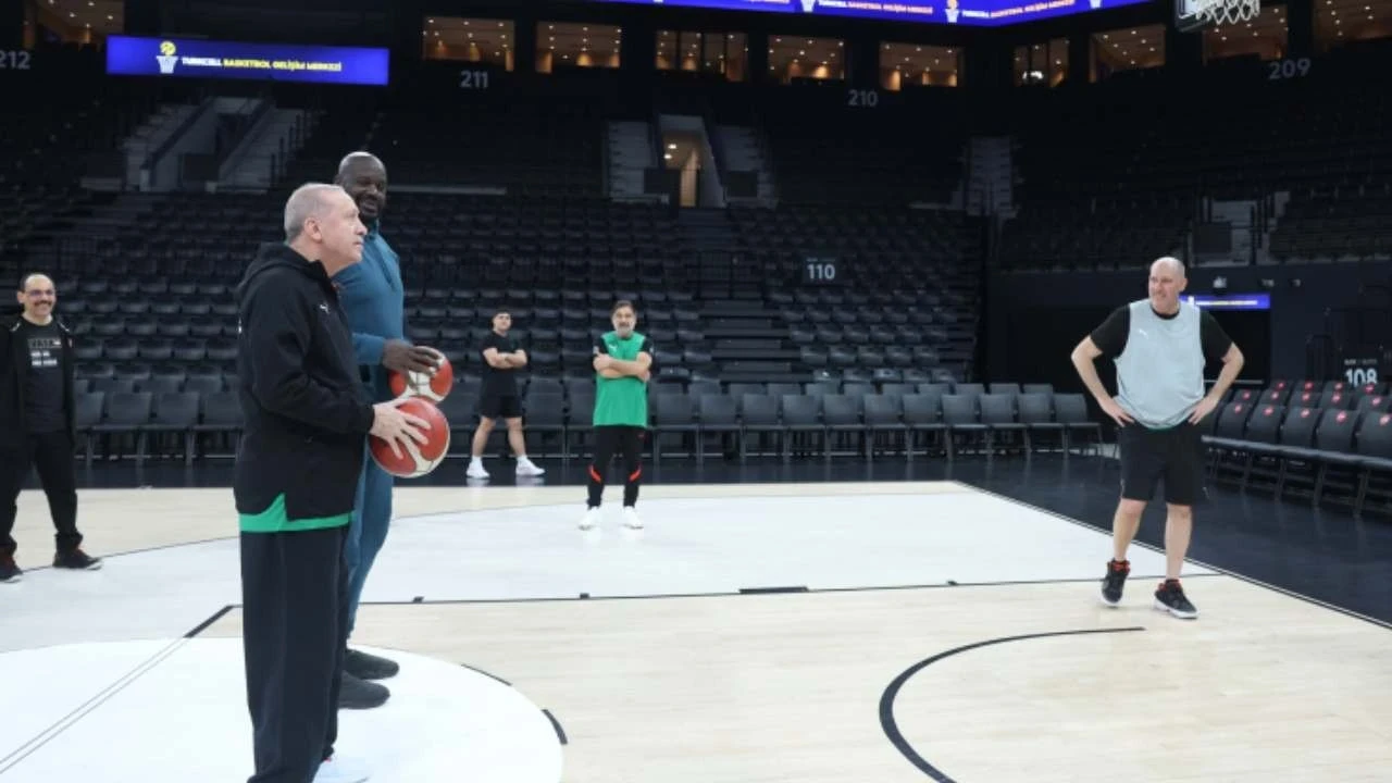 Cumhurbaşkanı Erdoğan, Shaquille O'Neal ile bir araya geldi