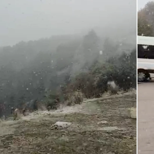 Bolu’da Mevsimin İlk Karı Düştü: Zirve Beyaza Büründü