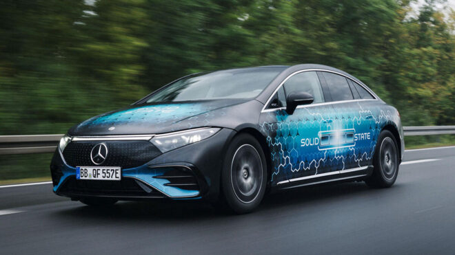 Katı hal bataryalı prototip Mercedes-Benz EQS ile tek şarjla 1.200 km yol yapıldı