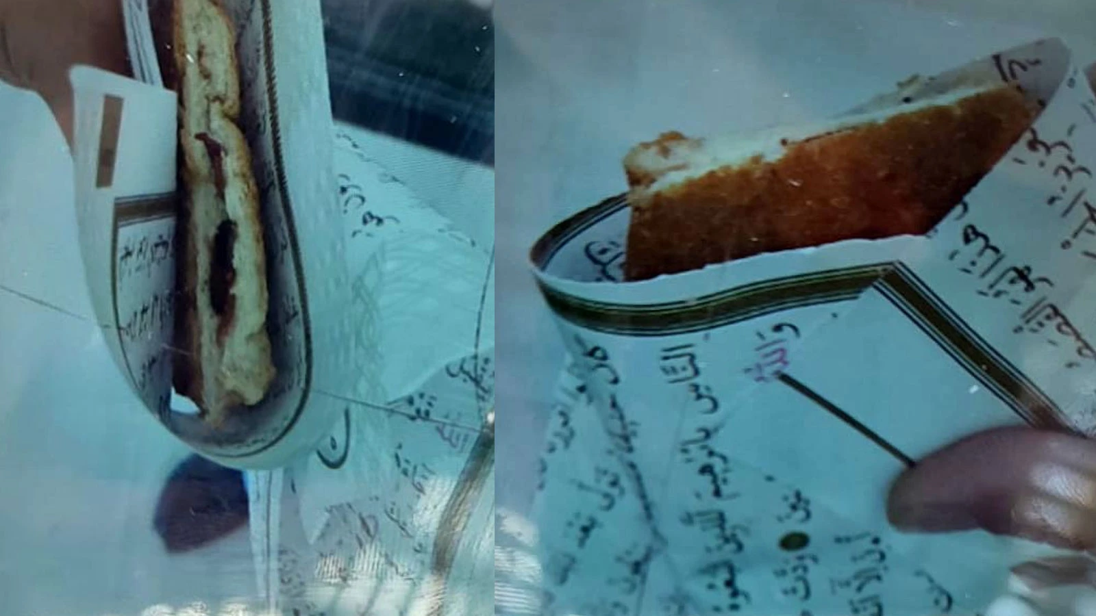 Kantinci Kur'an-ı Kerim sayfalarını tost kağıdı yaptı