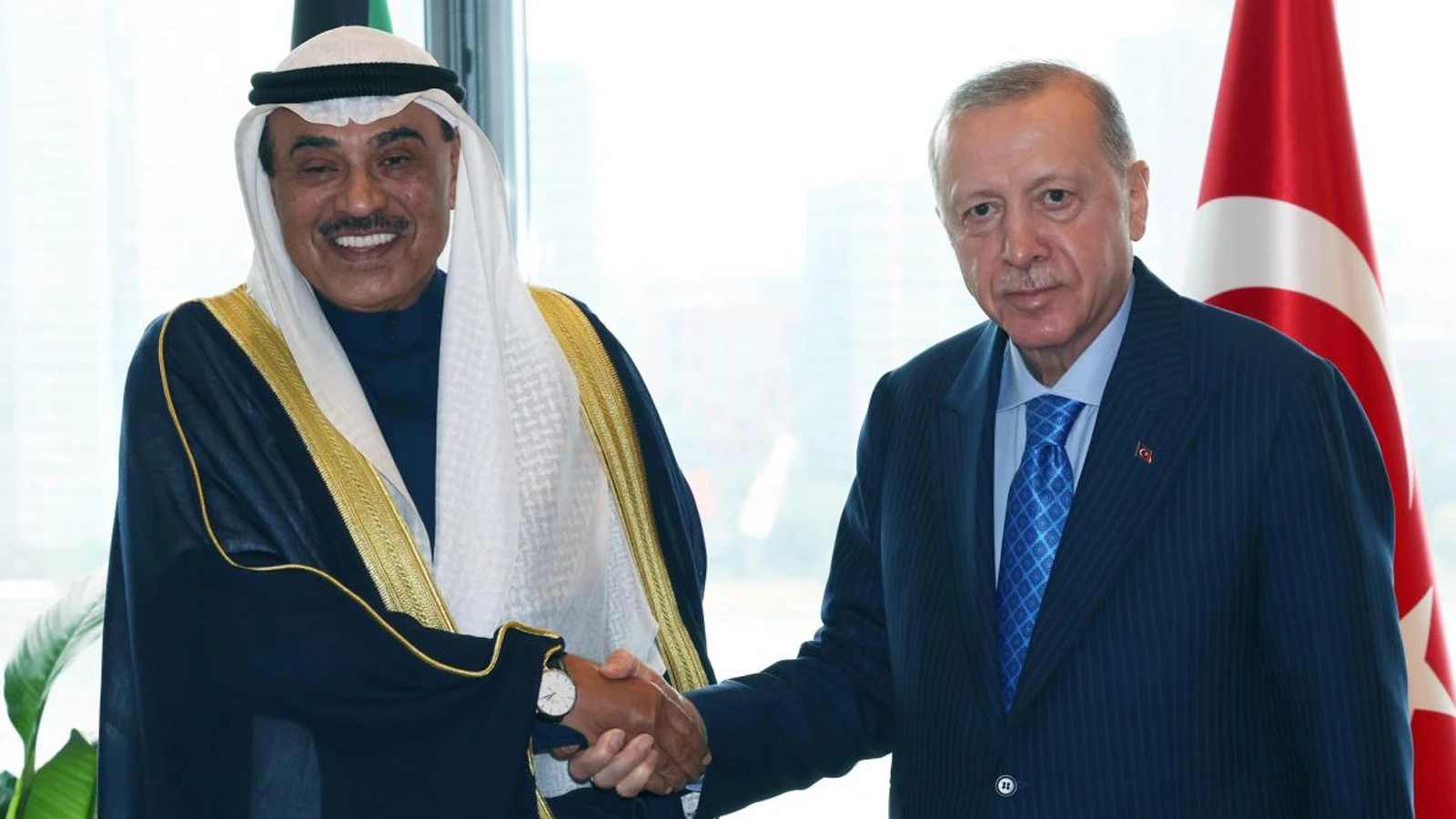 Cumhurbaşkanı Erdoğan, Kuveyt Veliaht Prensi el-Sabah ile görüştü