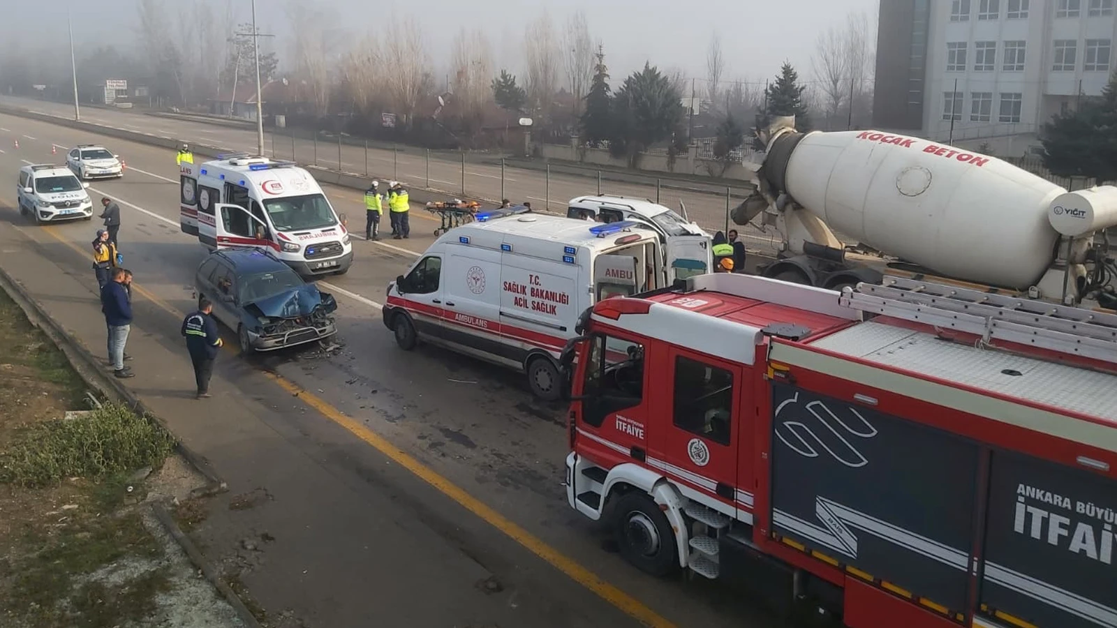 Ankara'da yoğun sis kazaya neden oldu: 5 yaralı