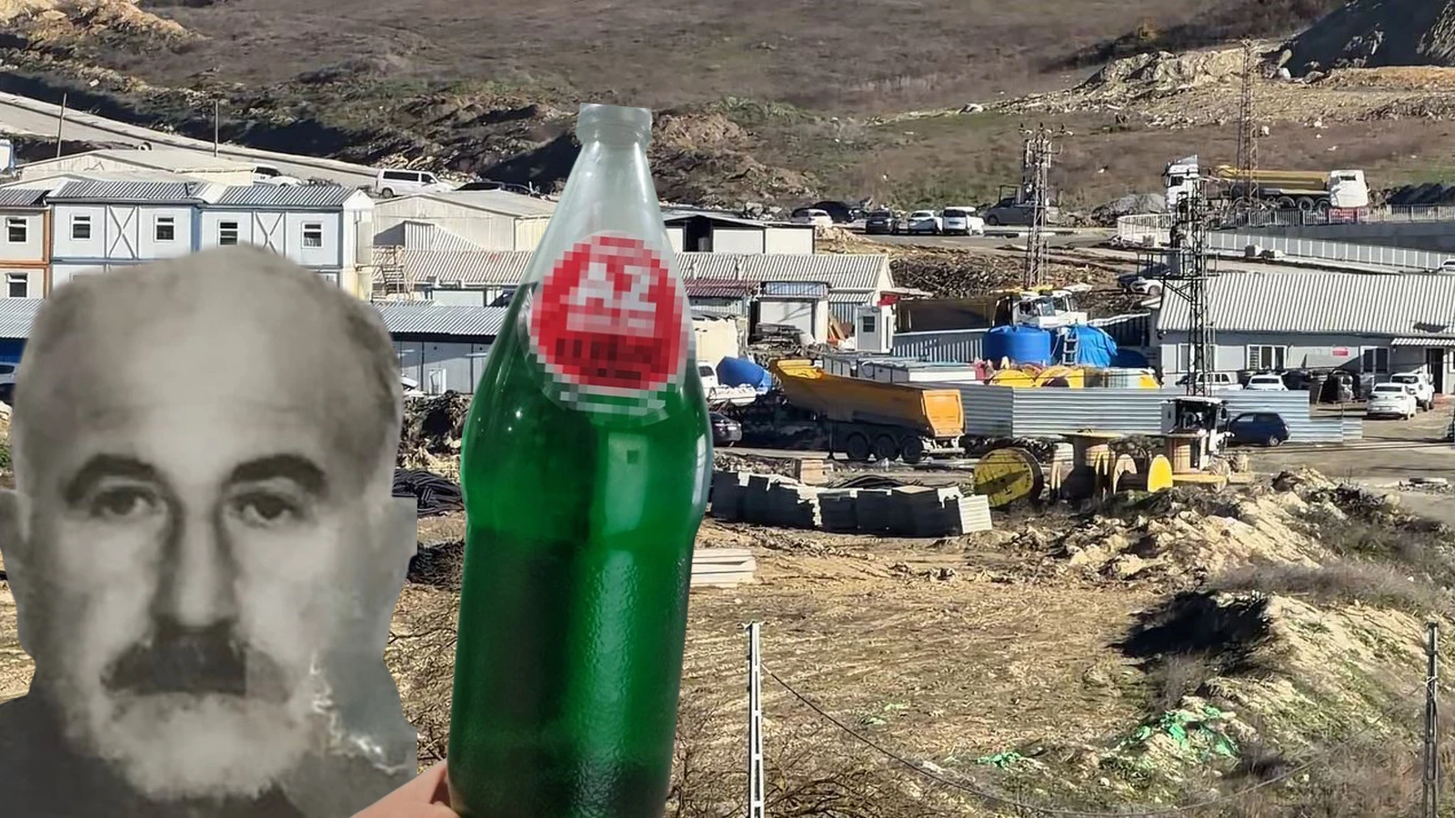 Gazoz dolu sandığı şişeden bir yudum aldı, yaşam savaşı veriyor