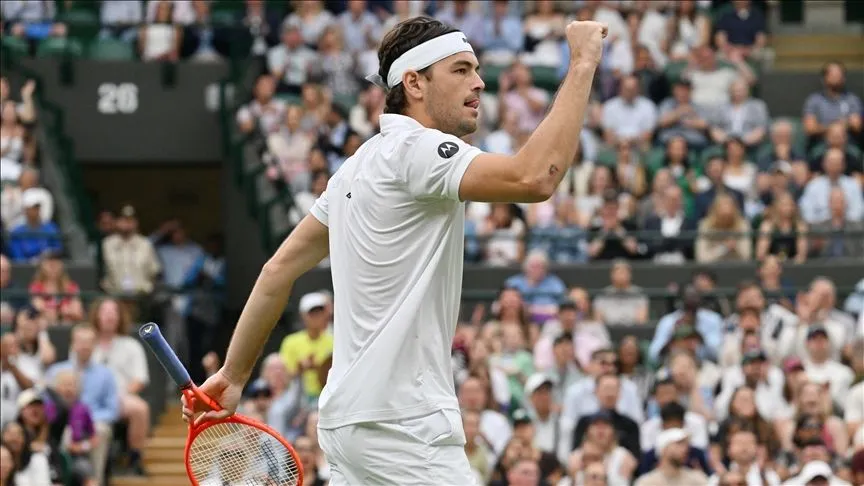 Wimbledon'da tek erkeklerde dünya 5 numarası Taylor Fritz, çeyrek finale yükseldi