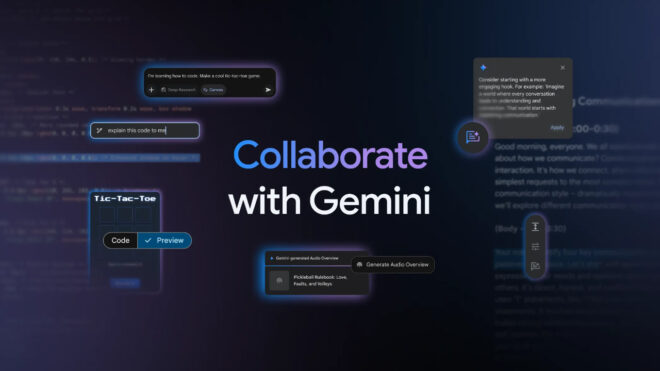 Gemini için “Canvas” ve “Audio Overviews” isimli iki yeni özellik geldi