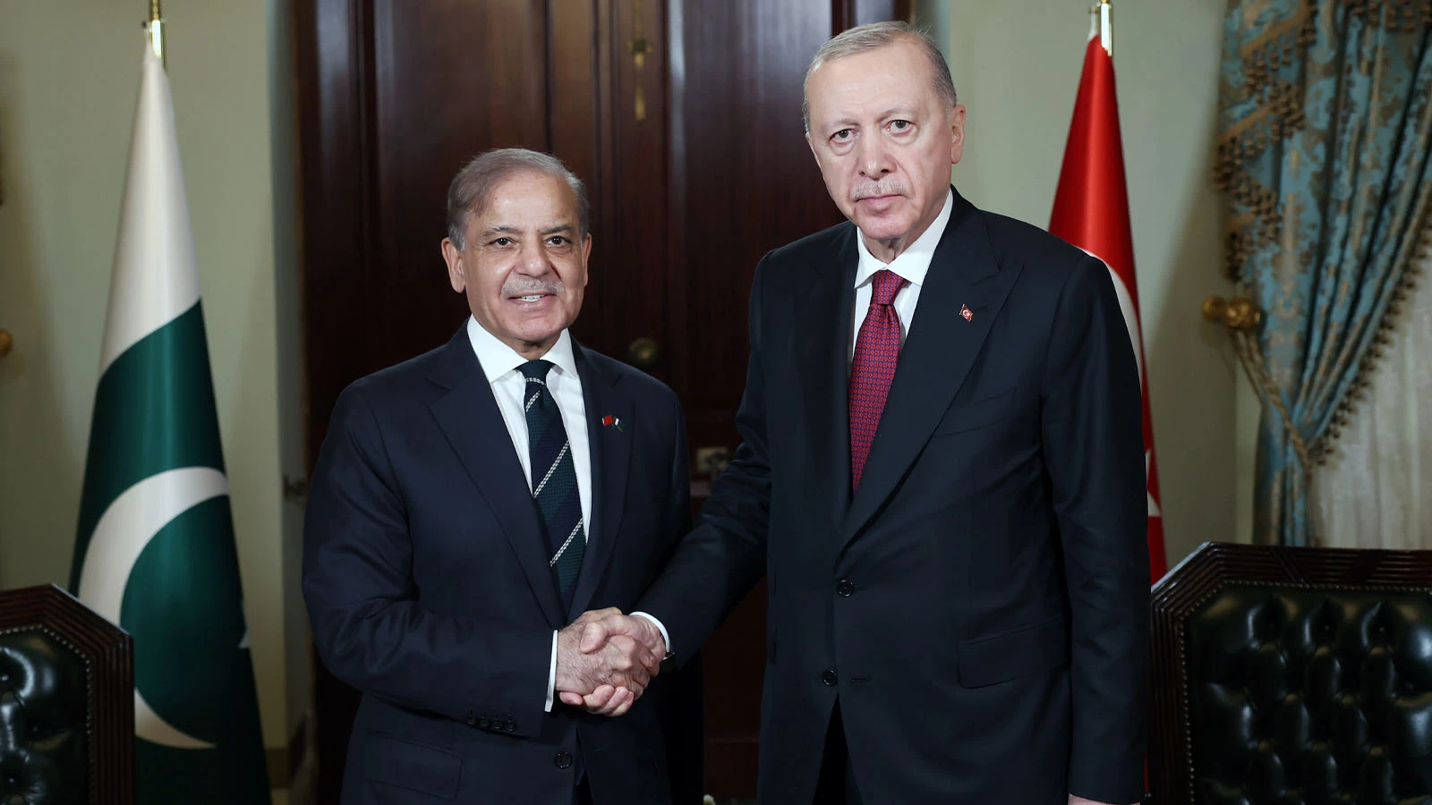Cumhurbaşkanı Erdoğan, Pakistan Başbakan'ı Şerif'i kabul etti