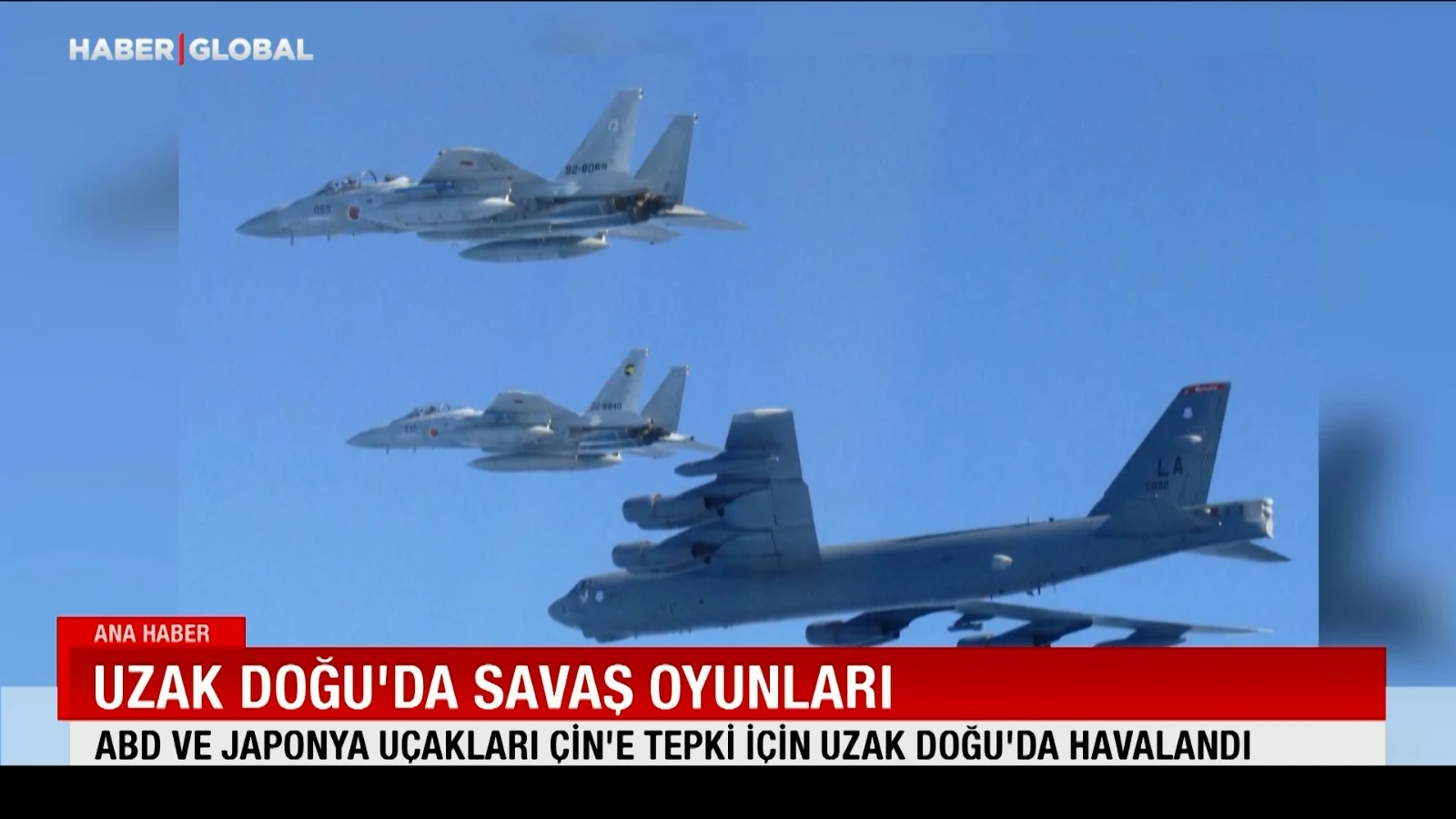 ABD ve Japonya uçakları Çin’e tepki için Uzak Doğu’da havalandı