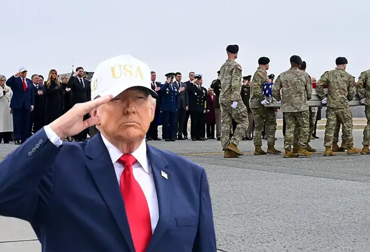 İran savaşında ölen 6 ABD askerinin cenazesini Trump karşıladı