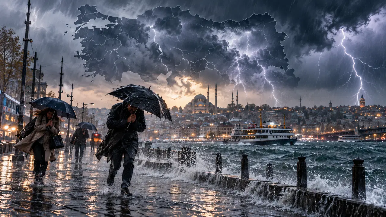 İstanbul Da Aralarında... İçişleri Bakanlığı'ndan Birçok İl İçin Sağanak Ve Fırtına Alarmı!