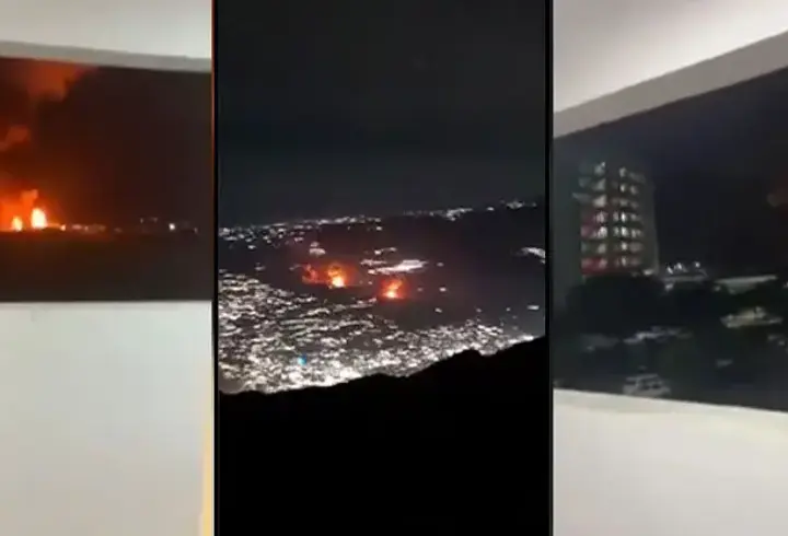 Venezuela'da peş peşe patlama! Alevler yükseliyor