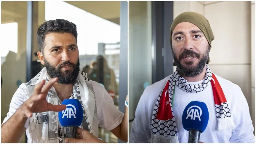 Özgürlük Filosu'ndaki Türk aktivistler gazetecilere konuştu