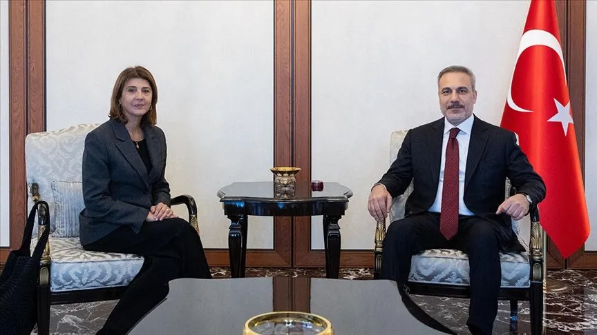 Bakan Fidan, BM Kıbrıs Temsilcisi Cuellar ile bir araya geldi