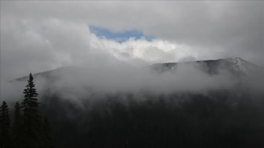 Ilgaz Dağı'nda sis havadan görüntülendi