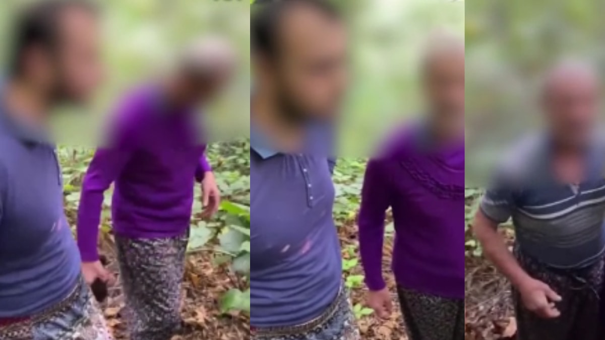 Baba ve oğlu fındık bahçesinde kadın kılığında yakalandı, görüntüler viral oldu