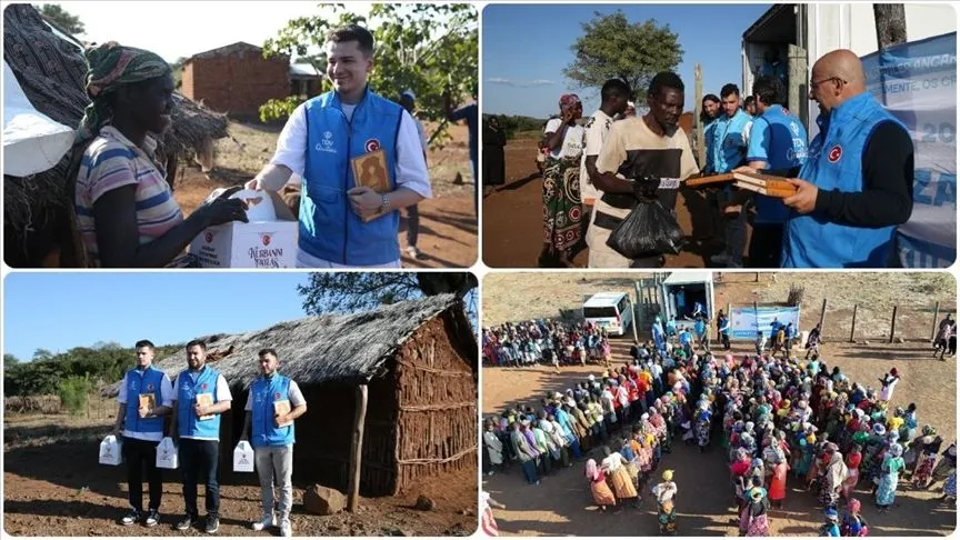 TDV gönüllüleri Mozambik'te Kur'an-ı Kerim ve kurban eti dağıttı