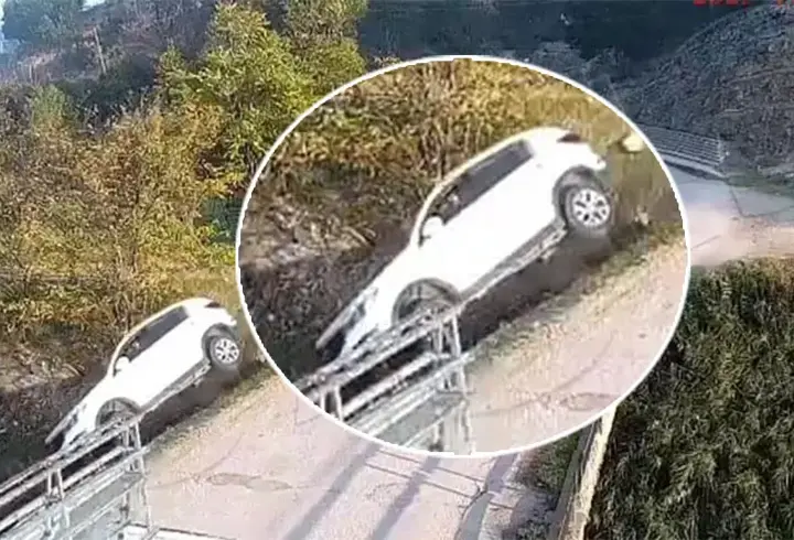Ehliyetsiz sürücü babasının arabasıyla çaya uçtu