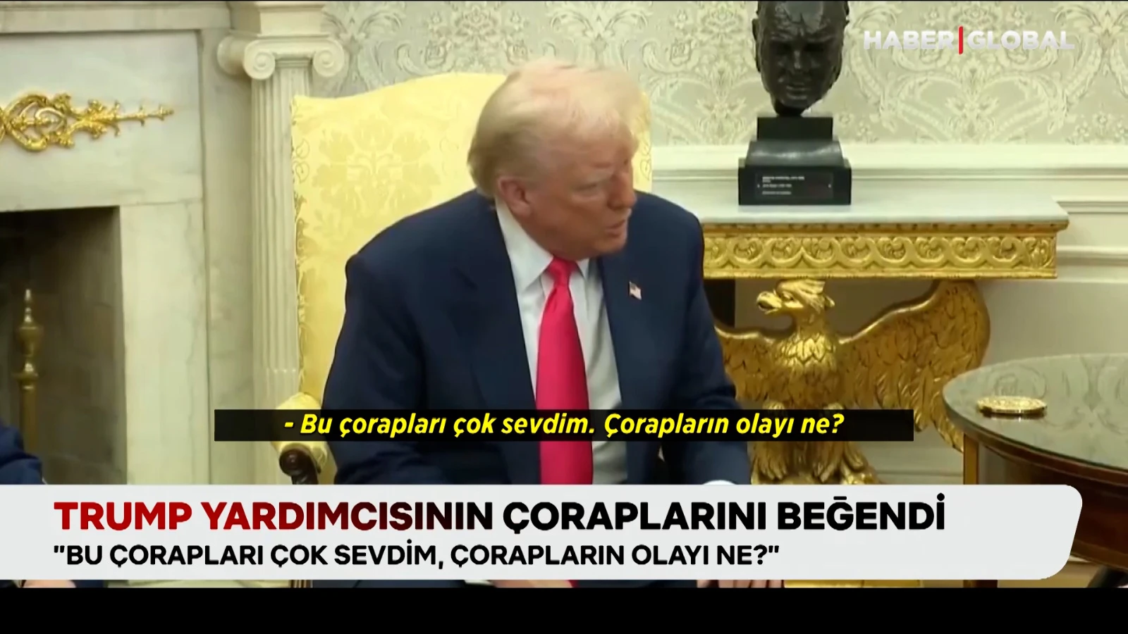 Trump yardımcısının çoraplarını beğendi: "Odaklanamıyorum"