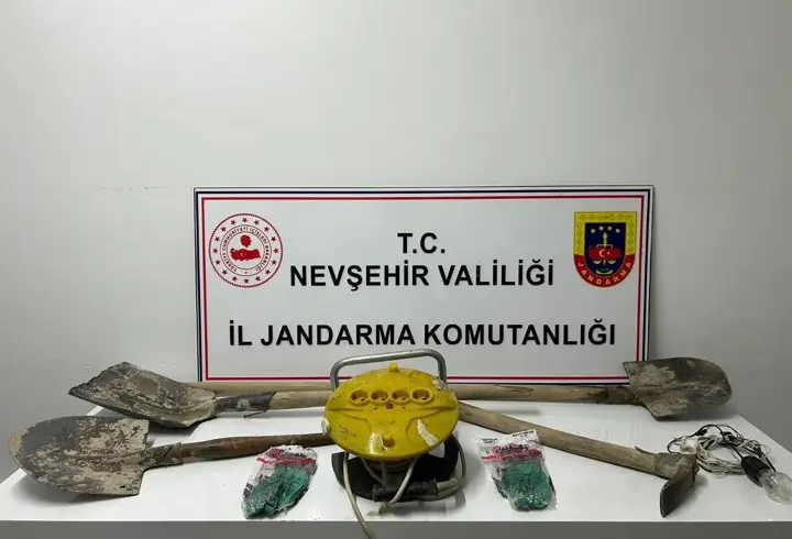 Nevşehir’de kaçak kazı operasyonu: 5 gözaltı