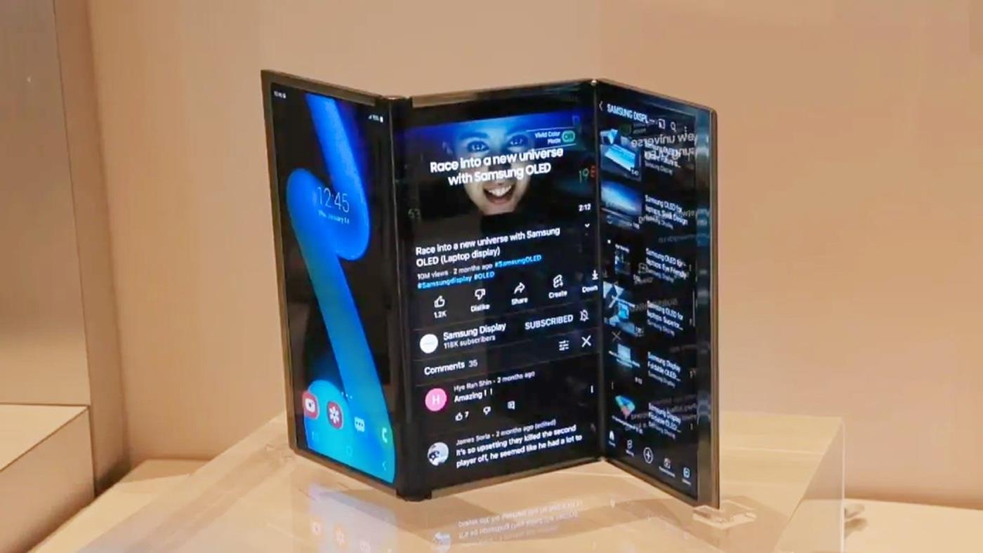 Samsung'un üçe katlanan telefonu silikon karbon pille gelebilir