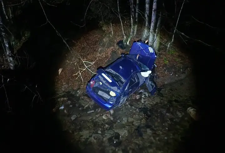 Bursa'da şarampole yuvarlanan otomobildeki 3 kişi yaralandı