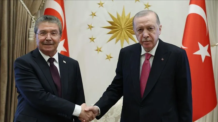 Cumhurbaşkanı Erdoğan, KKTC Başbakanı Üstel'i kabul etti