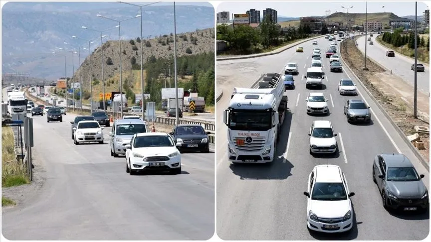 "Kilit kavşak" Kırıkkale'de bayram öncesi trafik yoğunluğu başladı