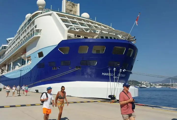 Bodrum’a kruvaziyerle 1790 turist geldi