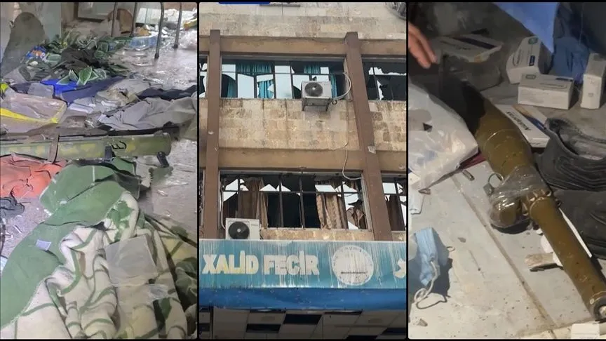 AA, YPG/SDG’nin Şeyh Maksud’da karargaha dönüştürdüğü hastaneyi görüntüledi