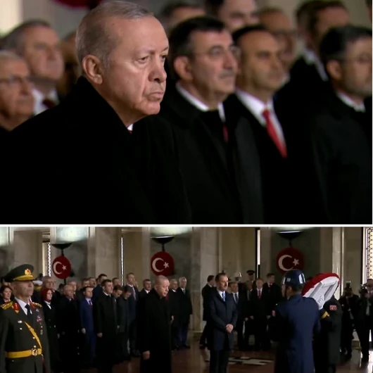 Cumhurbaşkanı Erdoğan Ve Devlet Erkanı Anıtkabir'de