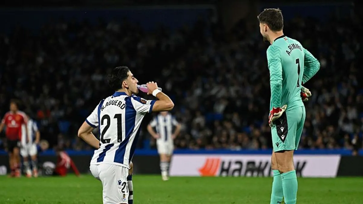 Real Sociedad-Manchester United maçında iftar arası verildi!
