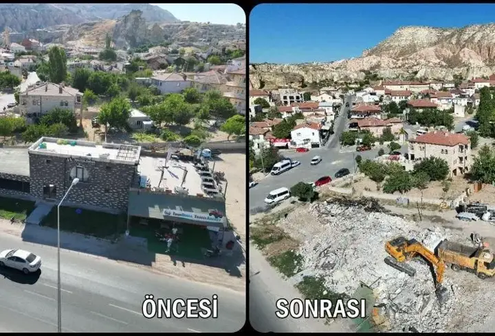Kapadokya’da kaçak yapıya geçit yok: Sit alanındaki otel ve restoran yıkıldı