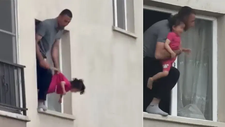 Bıçakla 3 yaşındaki kızını rehin aldı. Polis vurarak durdurdu