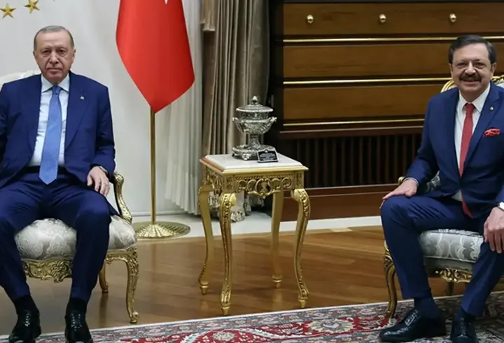 Cumhurbaşkanı Erdoğan TOBB Başkanı Hisarcıklıoğlu'nu kabul etti