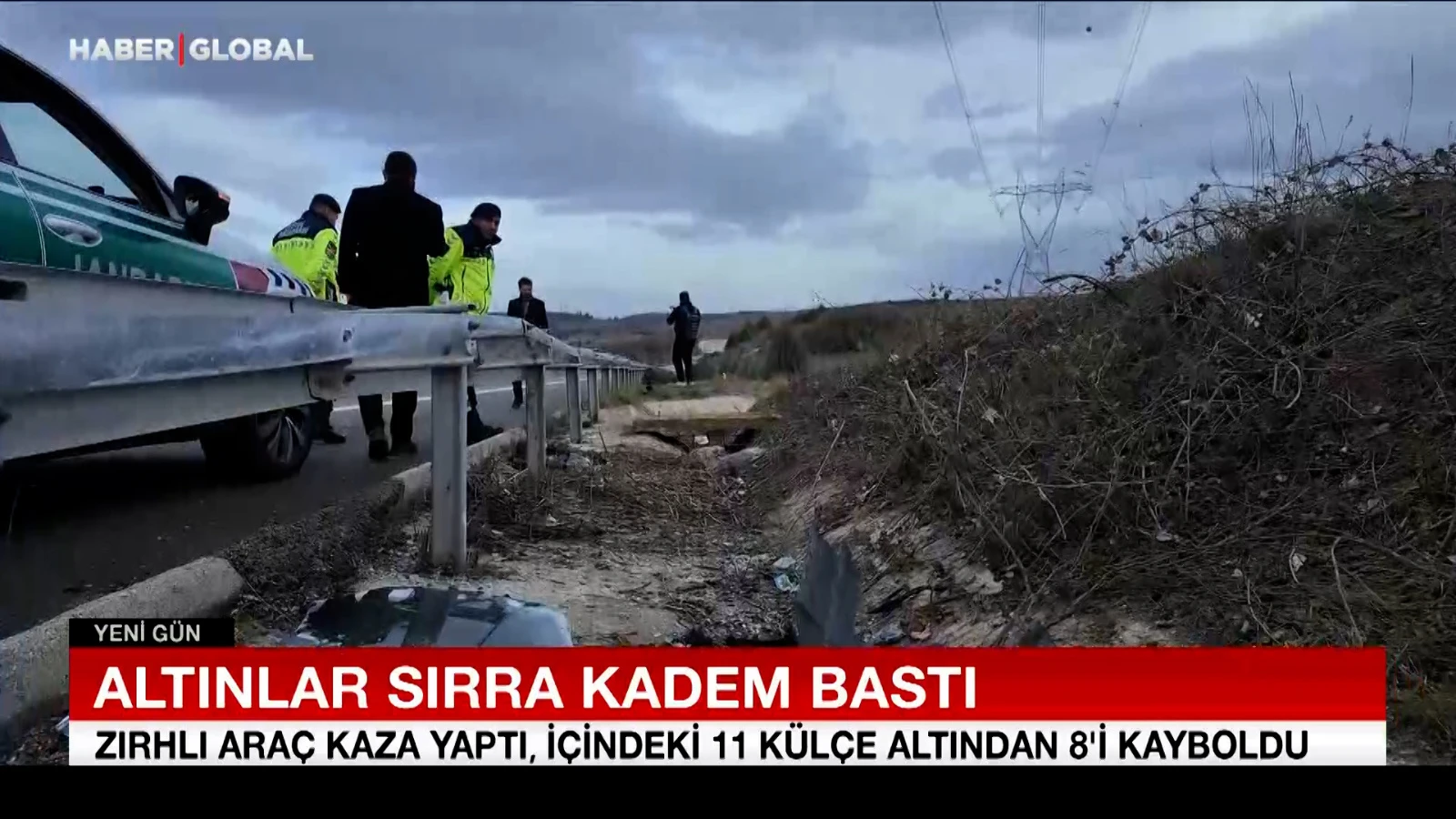Zırhlı araç kaza yaptı, 8 külçe altın yok oldu