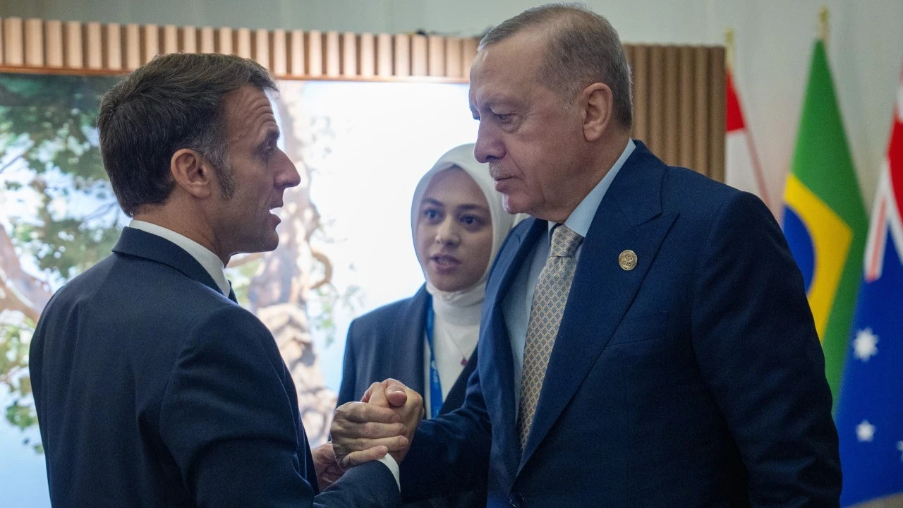 Cumhurbaşkanı Erdoğan ve Macron G20 Zirvesi'nde bir araya geldi
