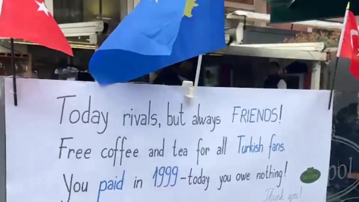 Kosovalı işletmeciden Türk taraftarlar için duygusal jest!